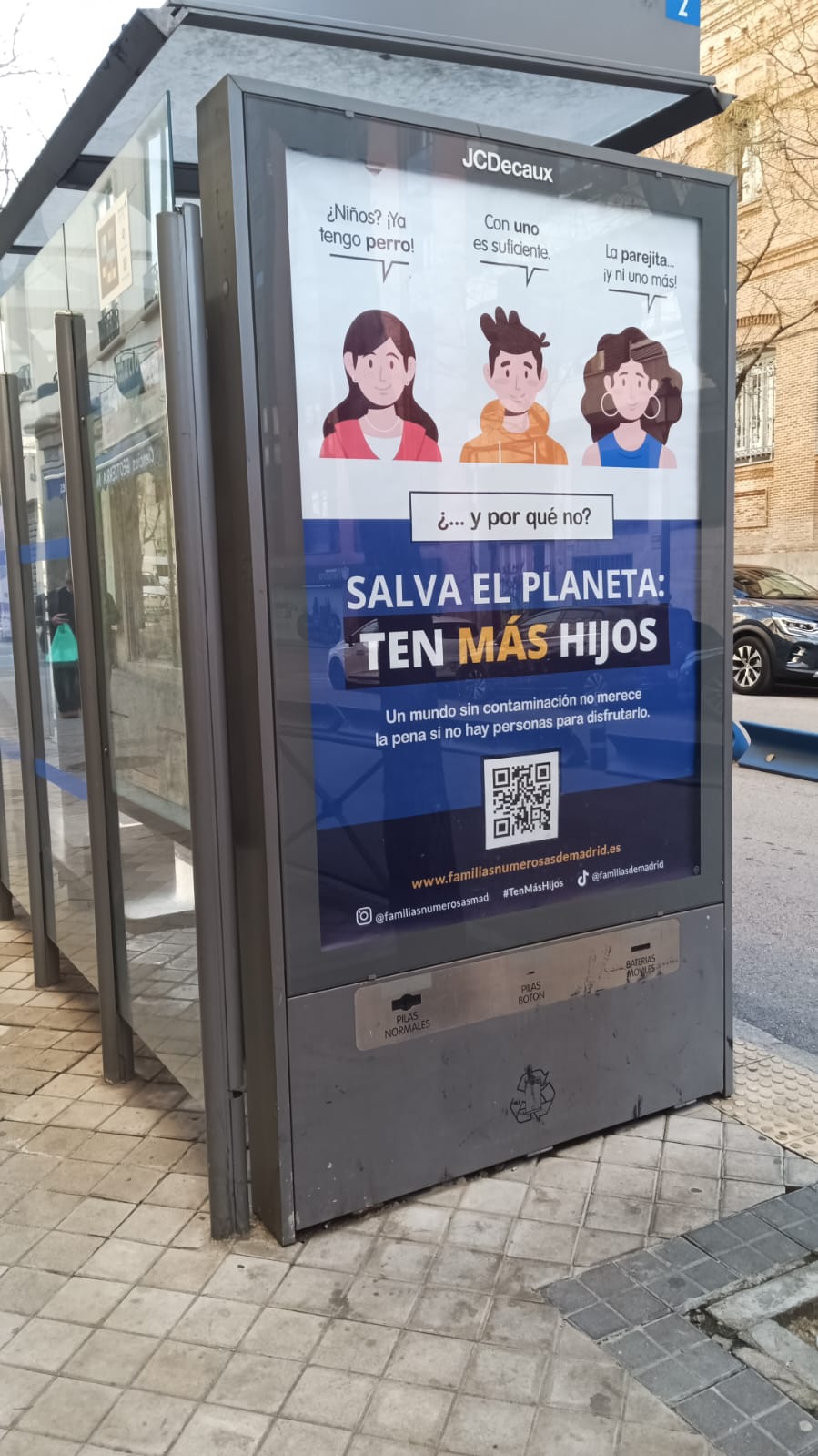 Imagen de la campaña de la Asociación de Familias Numerosas de Madrid.
